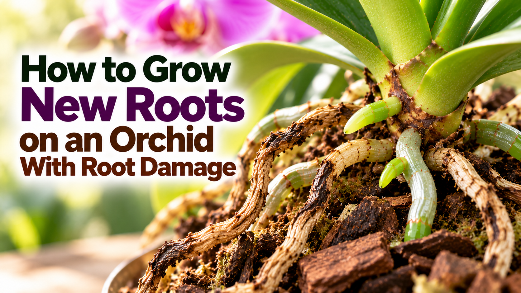 How to Grow New Roots on an Orchid With Root Damage