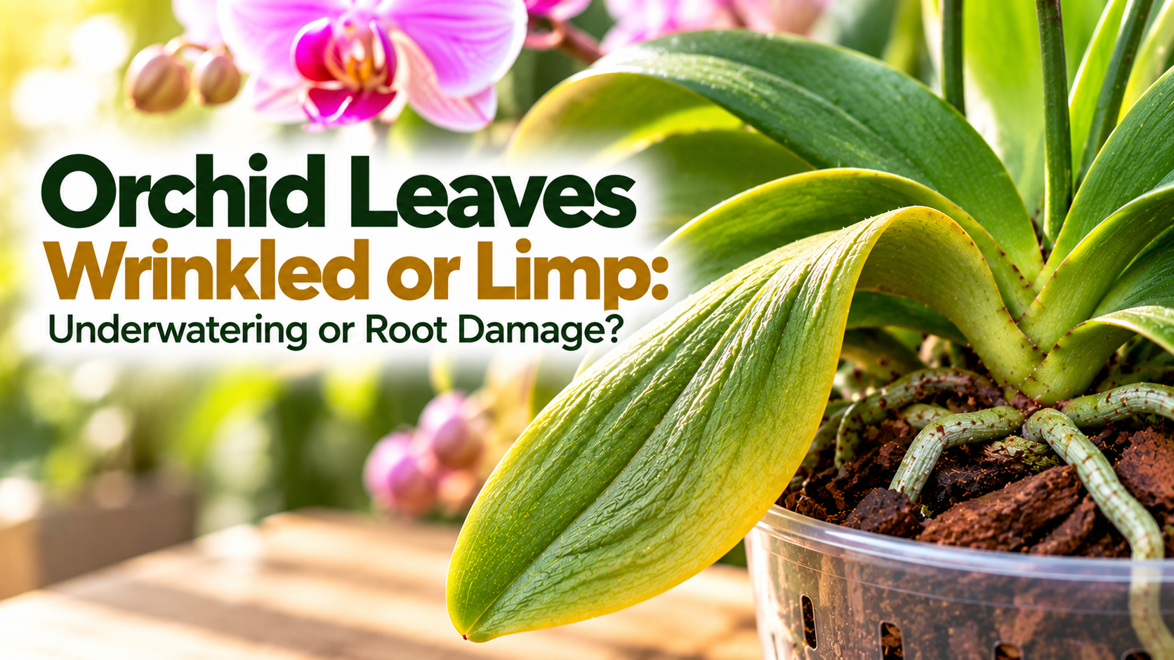 Orchid Leaves Wrinkled or Limp: Underwatering or Root Damage?